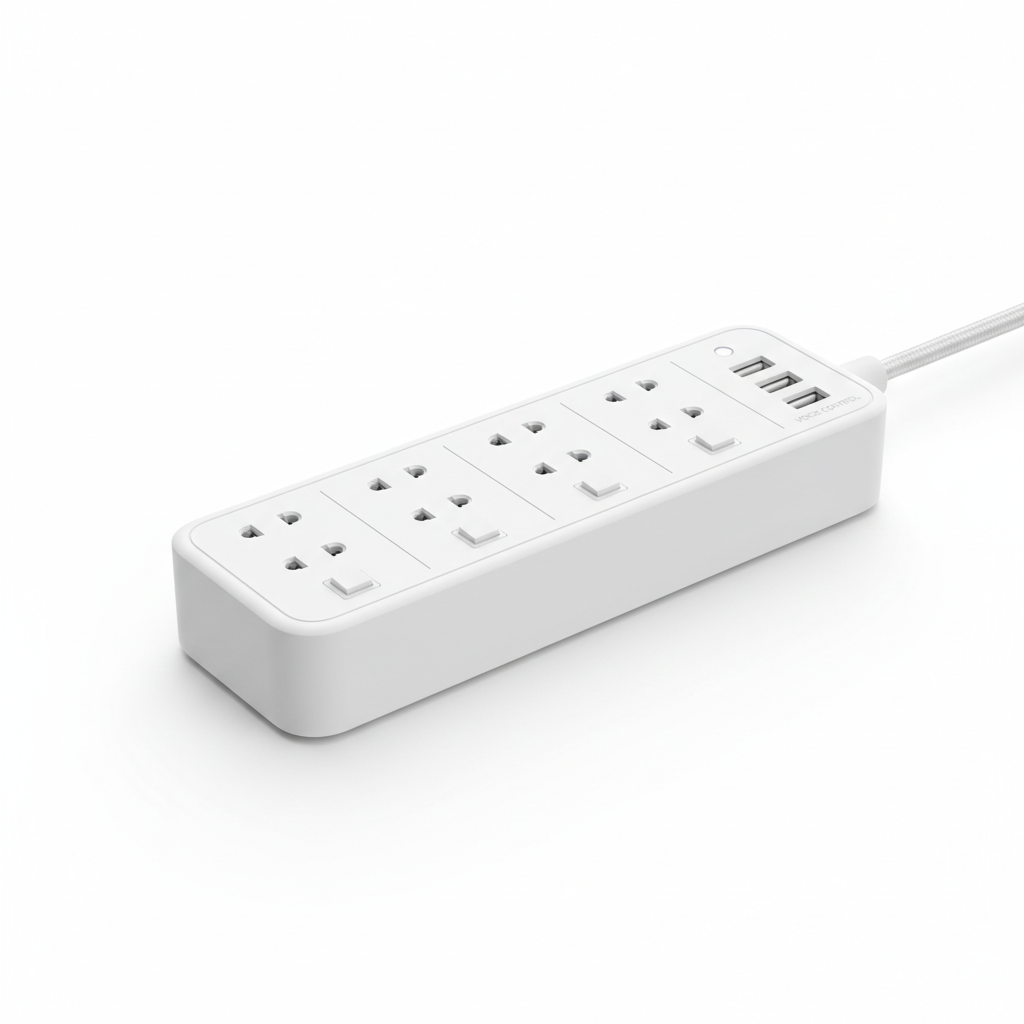Smart Power Strip 4 Outlets 4 USB