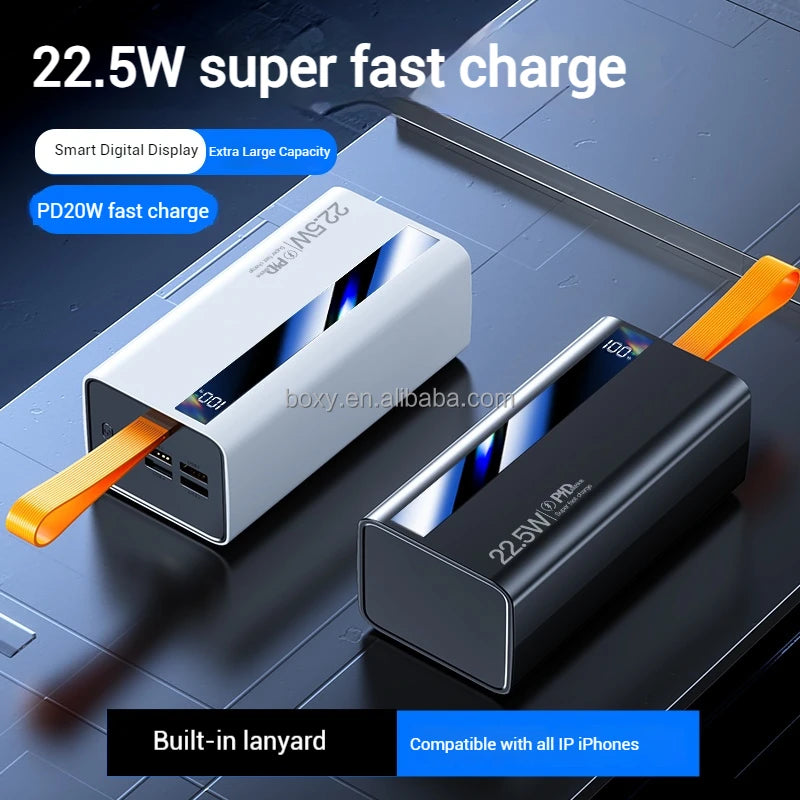 50000mAh High-Capacity Power Bank detail view — Portable Charger | Kinsperatech
