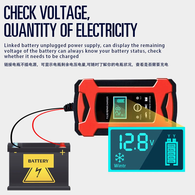 12V 6A Smart Car Battery Charger with OTP Protection packaging — Car Gadget | Kinsperatech
