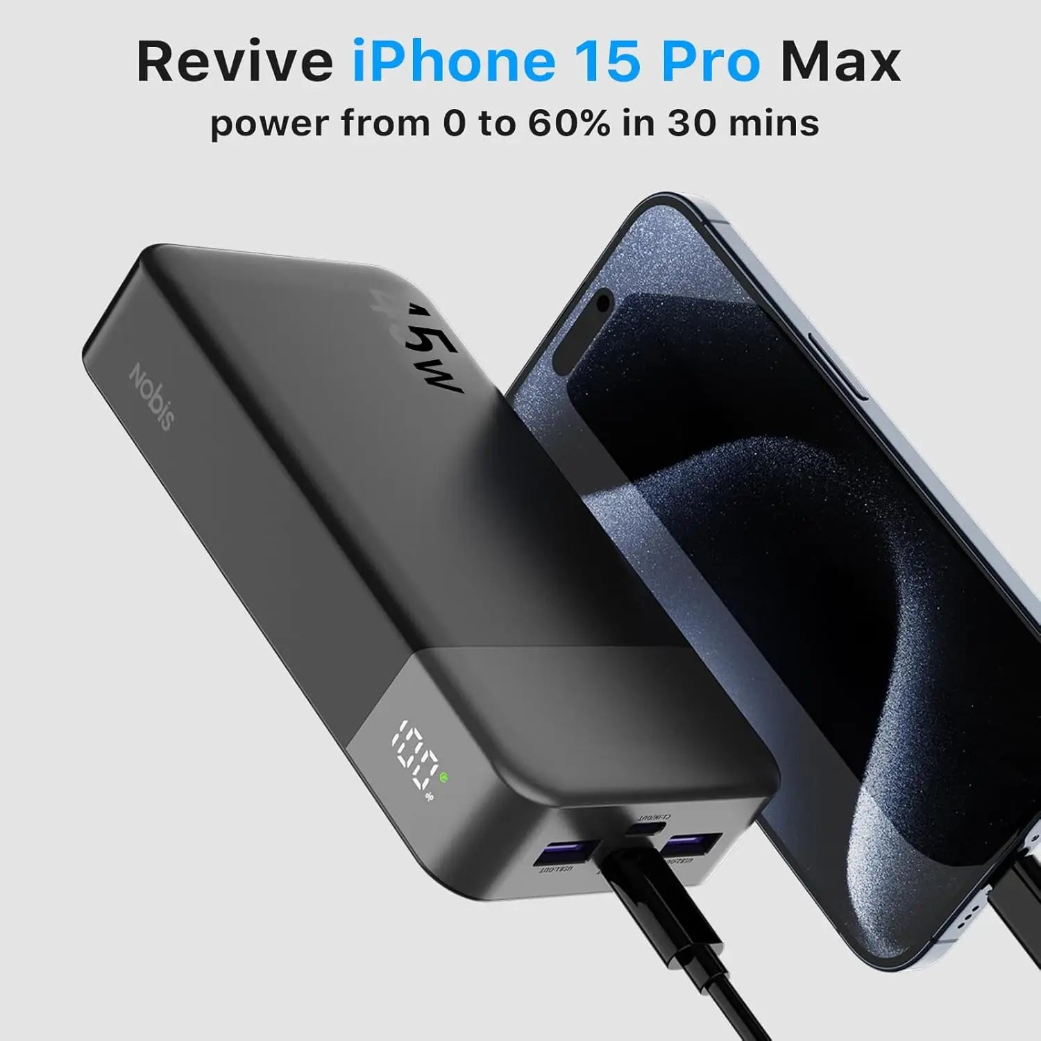 20000mAh 45W PD Portable Charger packaging — Portable Charger | Kinsperatech