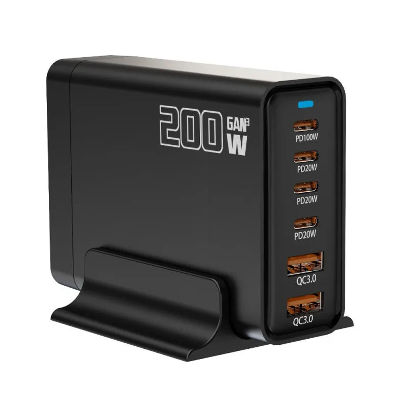 200W 6-Port GaN USB-C Charging Station — Charging Station | Kinsperatech