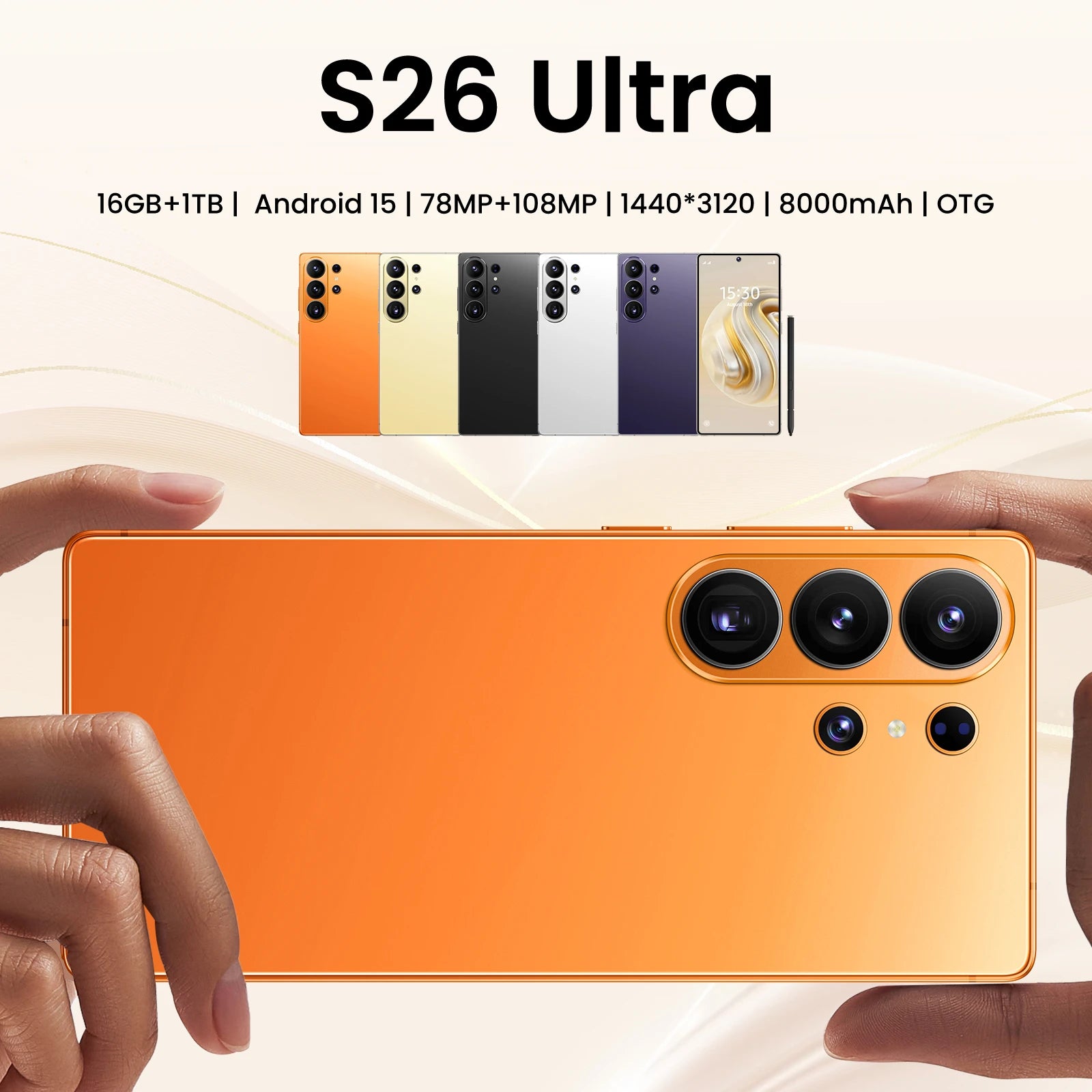 S26 Ultra Smartphone front view — Smartphone | Kinsperatech