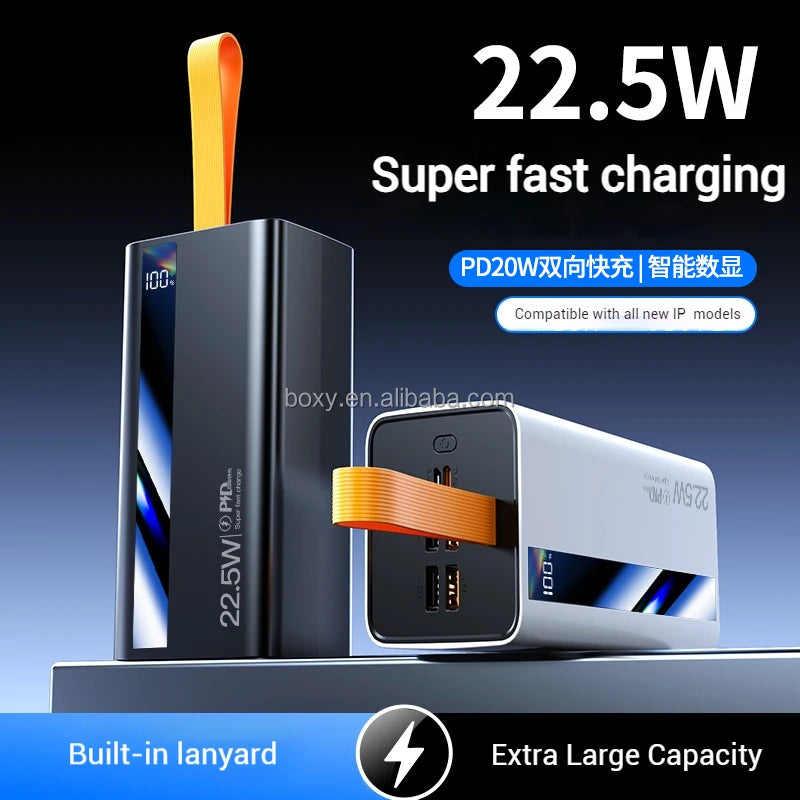 50000mAh High-Capacity Power Bank side view — Portable Charger | Kinsperatech