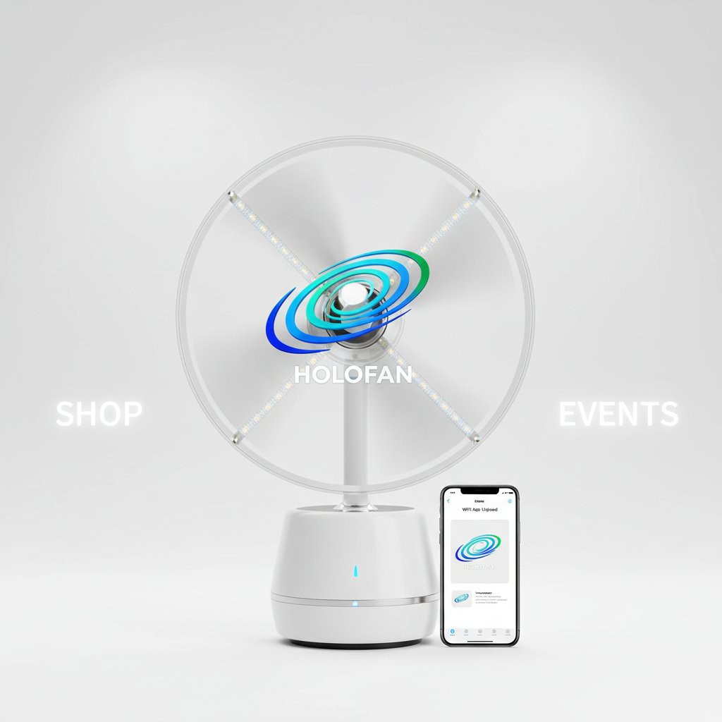 3D Holographic Display Fan studio shot