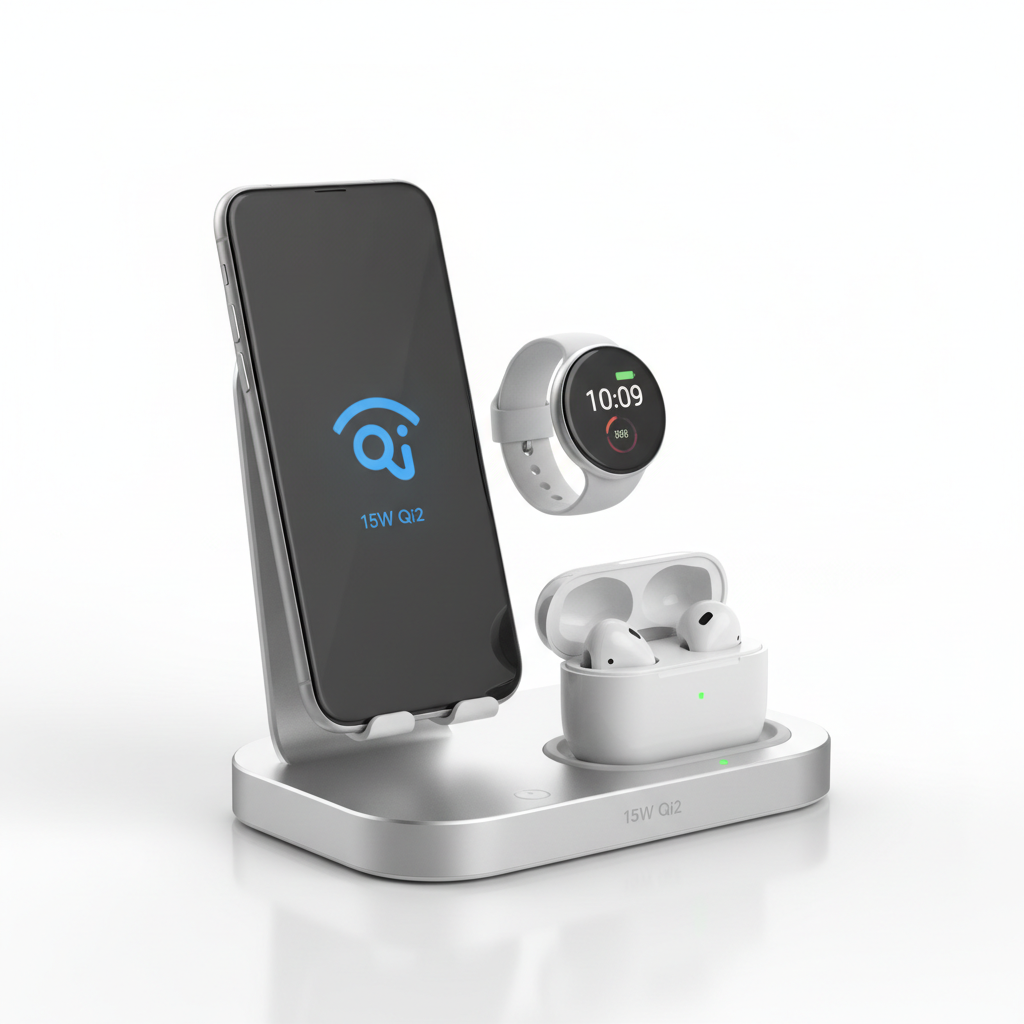 3-in-1 Wireless Charging Station studio shot